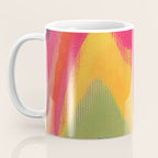 Retro Glitch Wavy Abstract Pattern in Neon Rainbow Coffee Mug Gallery Image 3