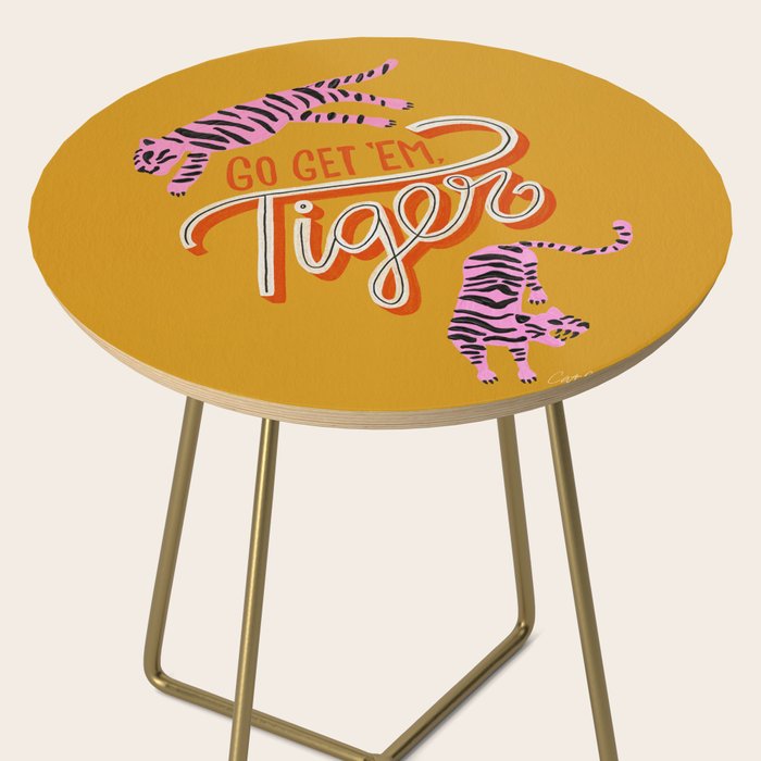 Go Get 'Em Tiger - Yellow Palette Side Table Gallery Image 2