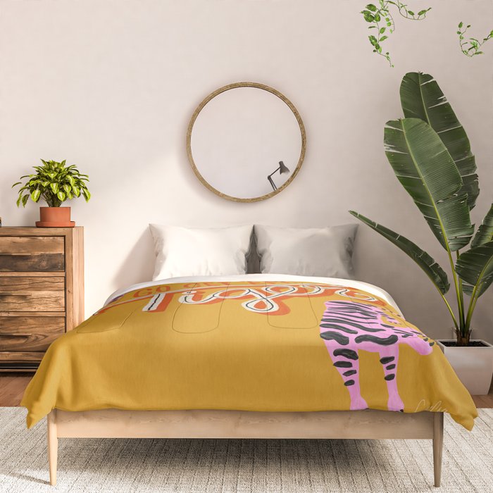 Go Get 'Em Tiger - Yellow Palette Comforter Gallery Image 3
