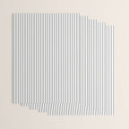 Smoke Grey and White Micro Vertical Vintage English Country Cottage Ticking Stripe Wrapping Paper Gallery Image 3