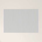 Smoke Grey and White Micro Vertical Vintage English Country Cottage Ticking Stripe Welcome Mat Gallery Image 1