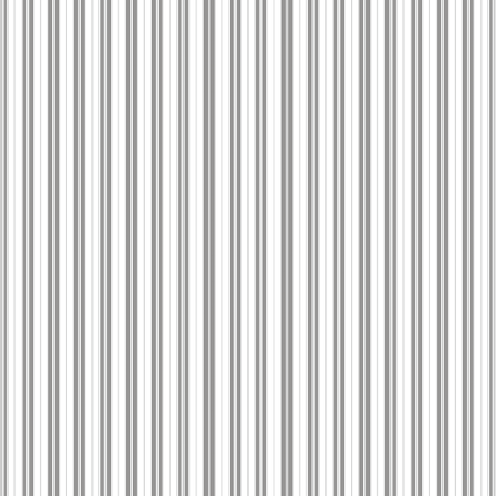 Smoke Grey and White Micro Vertical Vintage English Country Cottage Ticking Stripe Coffee Mug Gallery Image 2