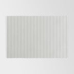 Smoke Grey and White Micro Vertical Vintage English Country Cottage Ticking Stripe Rug Gallery Image 2