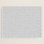 Smoke Grey and White Micro Vertical Vintage English Country Cottage Ticking Stripe Jigsaw Puzzle Gallery Image 1