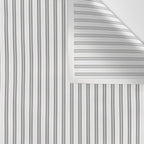 Smoke Grey and White Micro Vertical Vintage English Country Cottage Ticking Stripe Wall Tapestry Gallery Image 3
