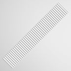 Smoke Grey and White Micro Vertical Vintage English Country Cottage Ticking Stripe Table Runner Gallery Image 3