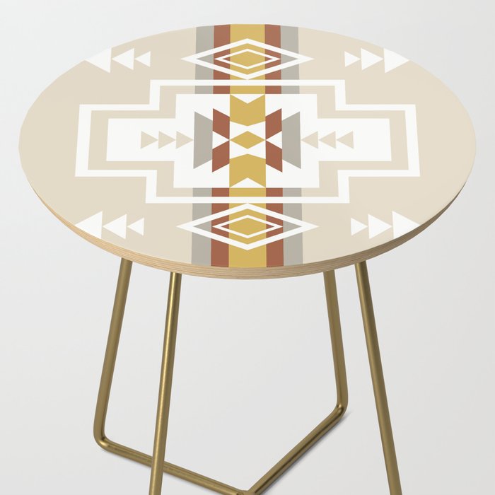 Aztec Stripes Beige Side Table Gallery Image 2