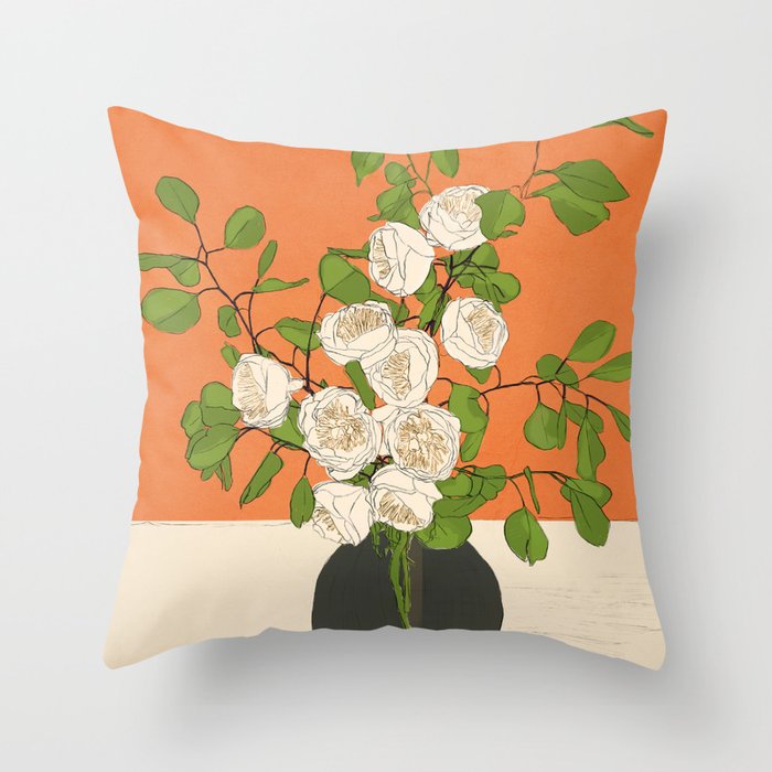 Beautiful Bouquet 05 Throw Pillow Gallery Image 1