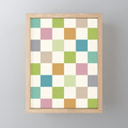 Retro Colorful Checkered Pattern II Mini Art Print Gallery Image 1