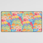 Fungi World (Mushroom world) -PINK Desk Mat Gallery Image 3