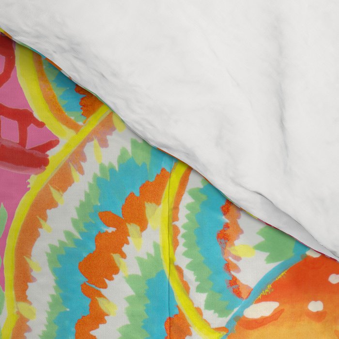 Fungi World (Mushroom world) -PINK Comforter Gallery Image 4