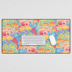 Fungi World (Mushroom world) -PINK Desk Mat Gallery Image 1