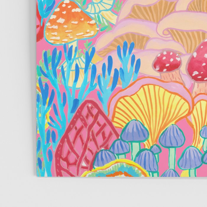Fungi World (Mushroom world) -PINK Poster Gallery Image 3
