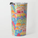 Fungi World (Mushroom world) -PINK Travel Mug Gallery Image 3