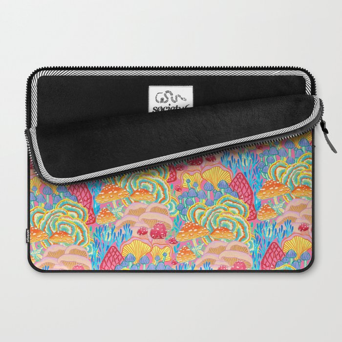 Fungi World (Mushroom world) -PINK Laptop Sleeve Gallery Image 2