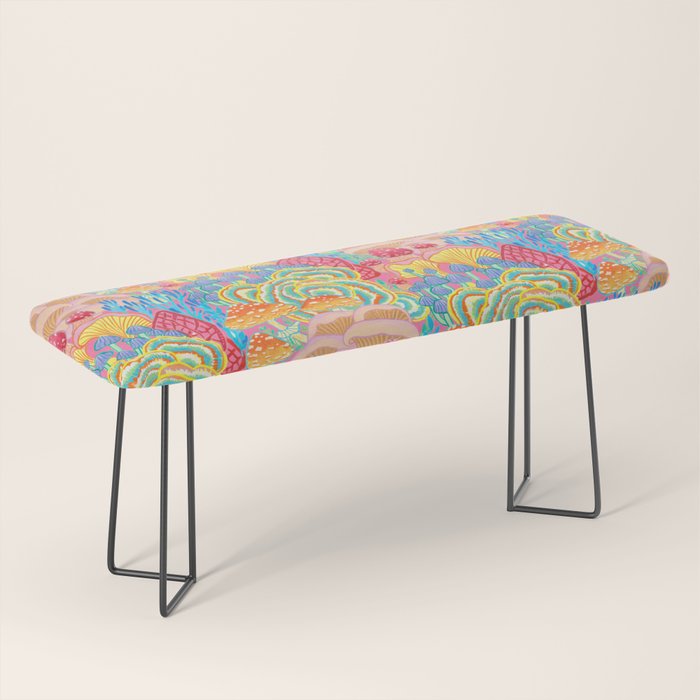 Fungi World (Mushroom world) -PINK Bench Gallery Image 1