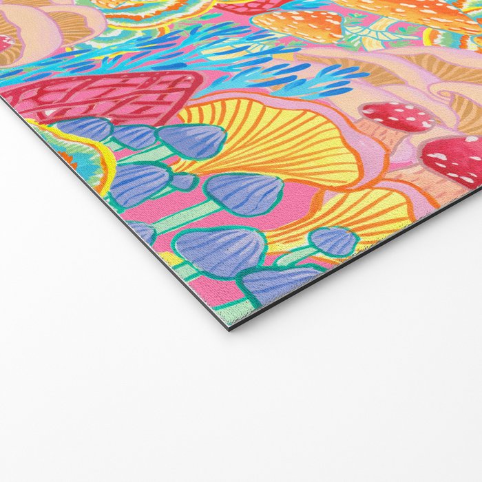 Fungi World (Mushroom world) -PINK Welcome Mat Gallery Image 2