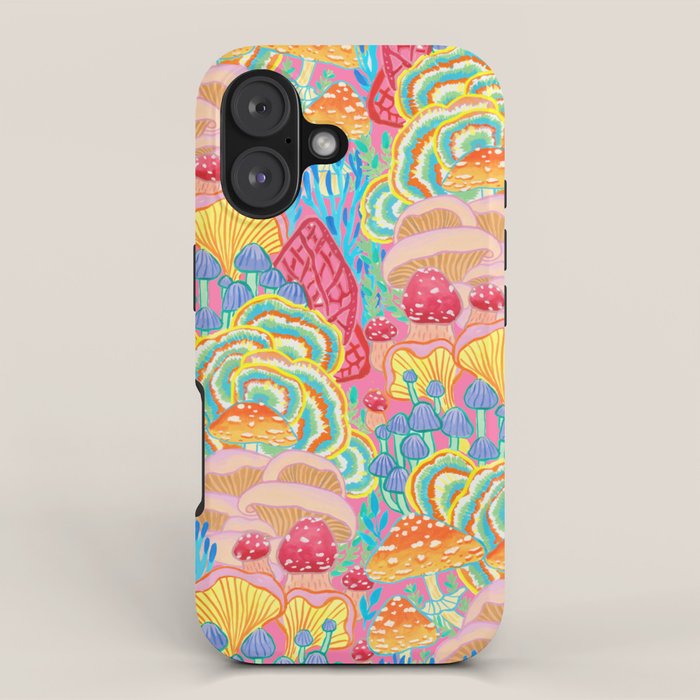 Fungi World (Mushroom world) -PINK iPhone Case Gallery Image 1