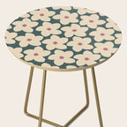 Green And Cream Retro Flower Side Table Gallery Image 2