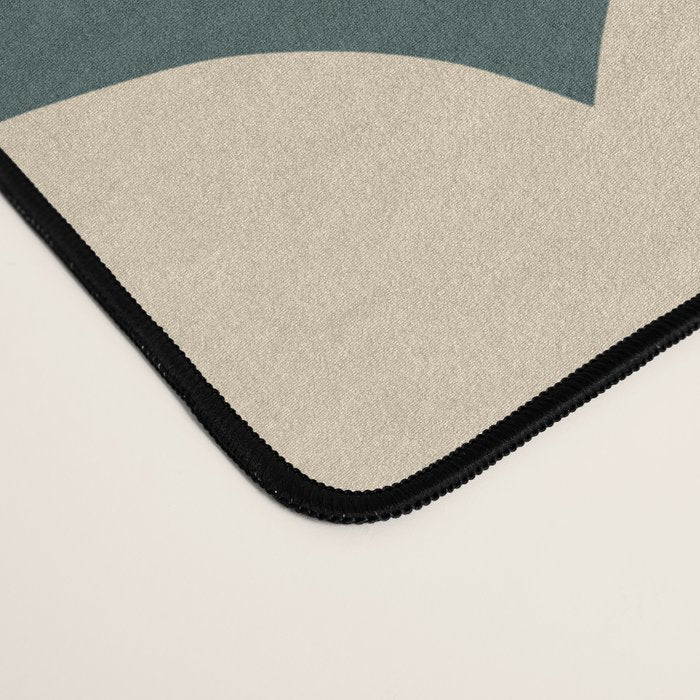 Green And Cream Retro Flower Desk Mat Gallery Image 4