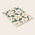 Green And Cream Retro Flower Notebook Gallery Image 3