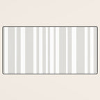 Classic Stripes XLII - Grey and White Desk Mat Gallery Image 3