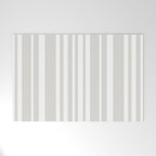 Classic Stripes XLII - Grey and White Welcome Mat Gallery Image 1
