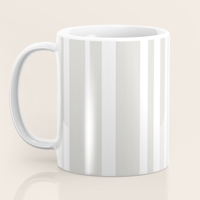 Classic Stripes XLII - Grey and White Coffee Mug Gallery Image 3