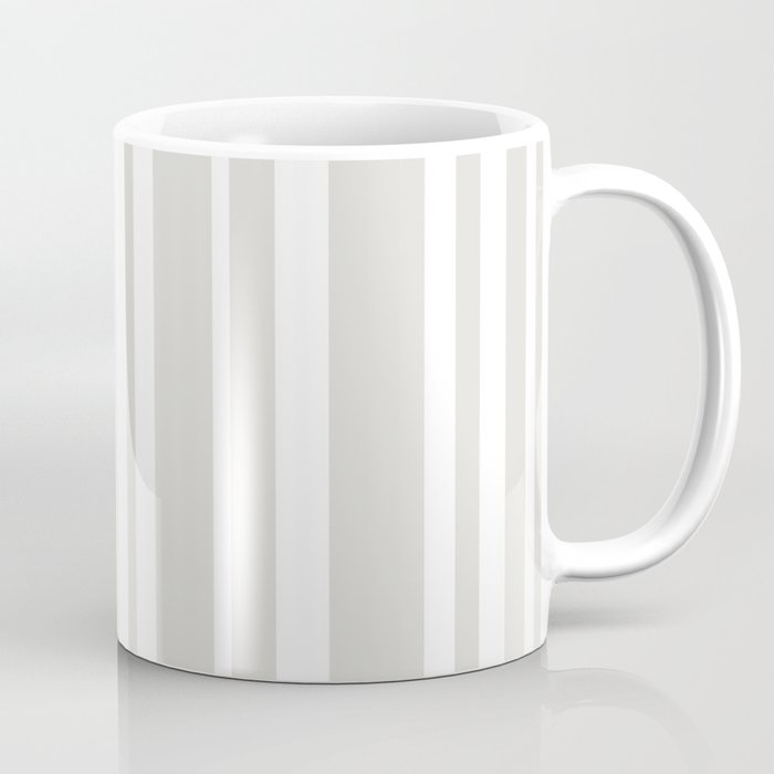Classic Stripes XLII - Grey and White Coffee Mug Gallery Image 1