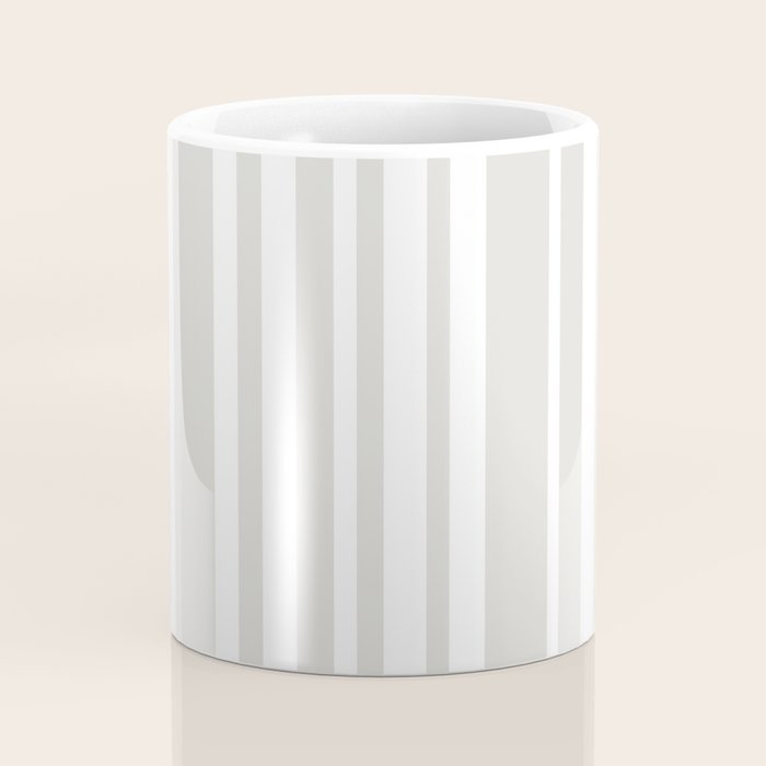 Classic Stripes XLII - Grey and White Coffee Mug Gallery Image 4