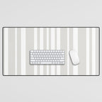 Classic Stripes XLII - Grey and White Desk Mat Gallery Image 1