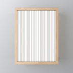 Classic Stripes XLII - Grey and White Mini Art Print Gallery Image 1