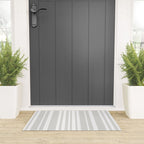 Classic Stripes XLII - Grey and White Welcome Mat Gallery Image 3