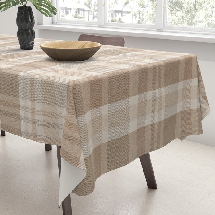 Plaid Prints, Brown and Beige Tablecloth Gallery Image 3