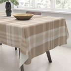 Plaid Prints, Brown and Beige Tablecloth Gallery Image 3