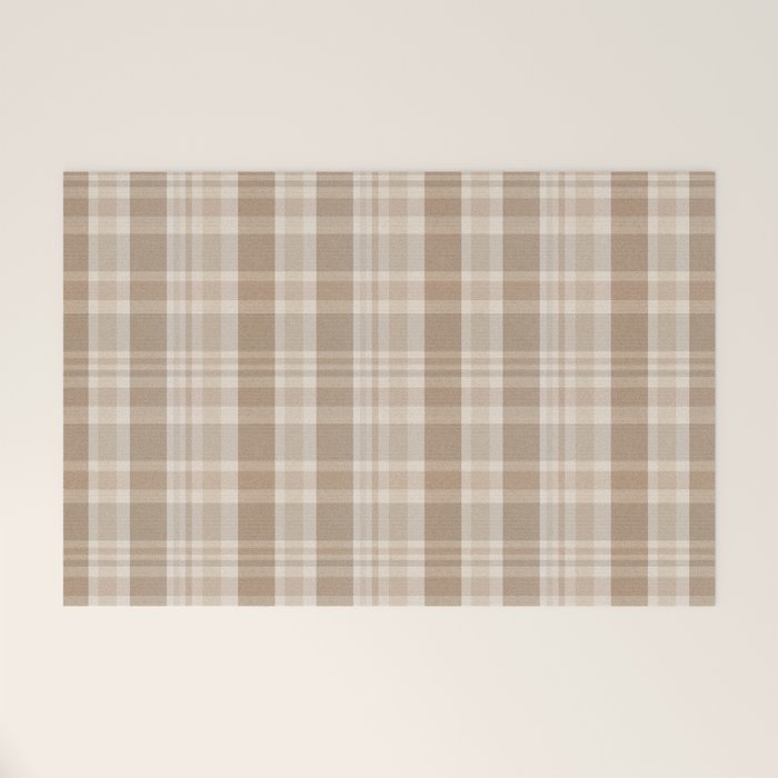 Plaid Prints, Brown and Beige Welcome Mat Gallery Image 1