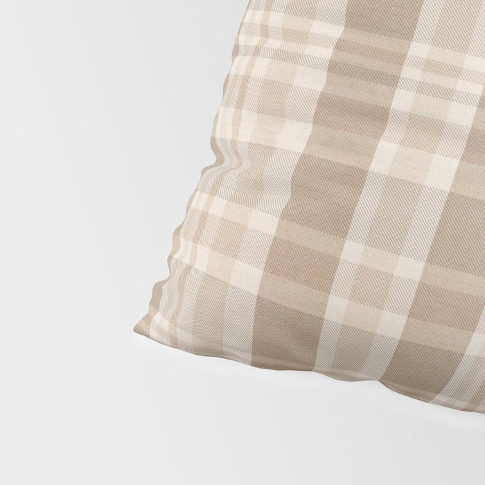 Plaid Prints, Brown and Beige Pillow Sham Gallery Image 4