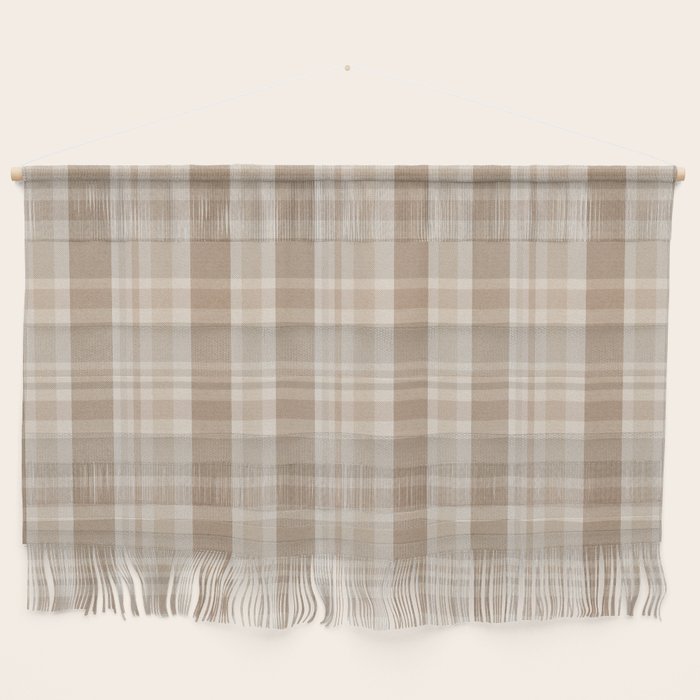 Plaid Prints, Brown and Beige Wall Hanging Gallery Image 1