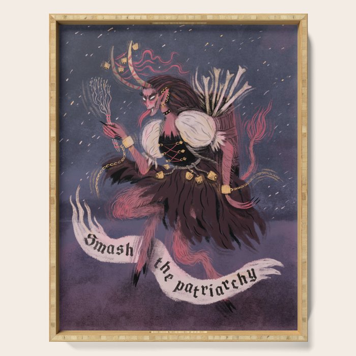 Krampus â Smash the Patriarchy Serving Tray Gallery Image 1