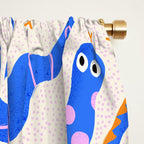 Blue Snakes Pattern Window Curtain Gallery Image 2