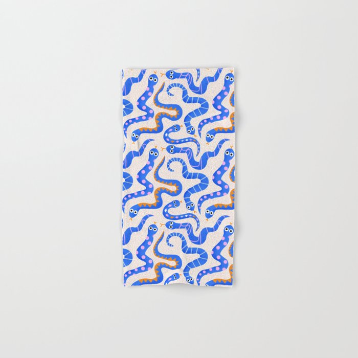 Blue Snakes Pattern Bath Towel Gallery Image 1