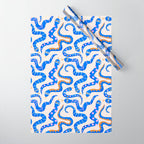 Blue Snakes Pattern Wrapping Paper Gallery Image 1