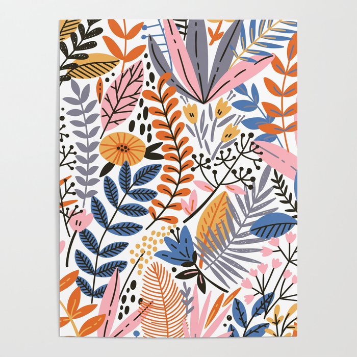 Colorful Jungle Garden Poster Gallery Image 4