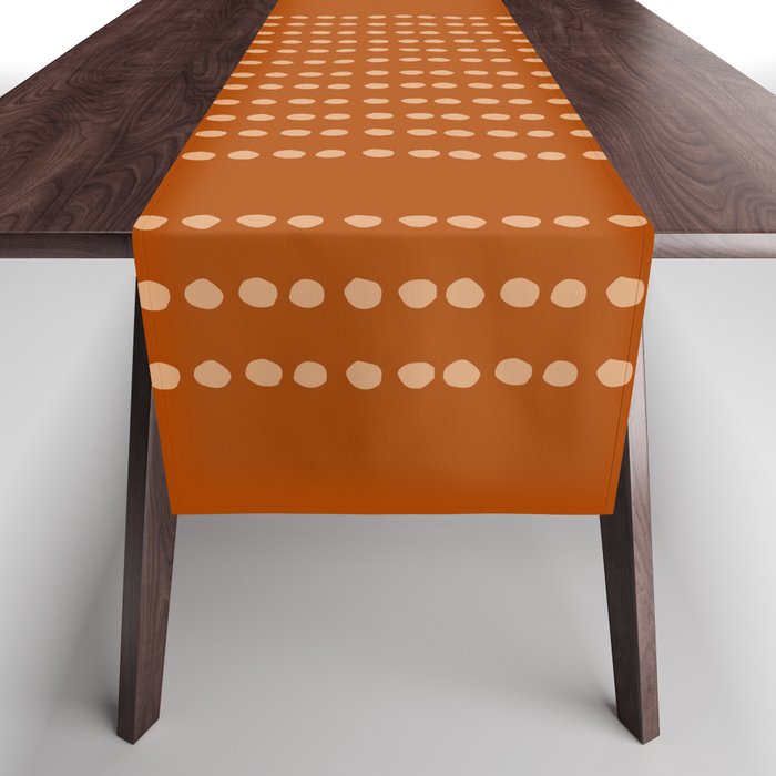 Spotted, African Pattern, in Terracotta Table Runner Gallery Image 1