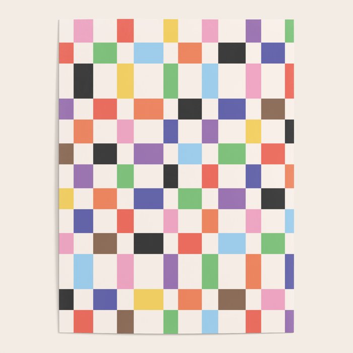 Rainbow Checkered Poster Gallery Image 4