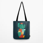 Blooming cactus in cracked pot Tote Bag Gallery Image 2