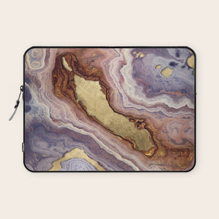 Mauve Agate Laptop Sleeve Gallery Image 1