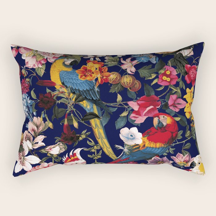 Tropical Birds of the Jungle Rectangular Pillow Gallery Image 2