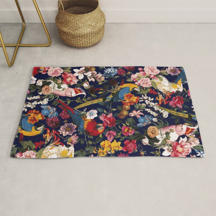 Tropical Birds of the Jungle Rug Gallery Image 1