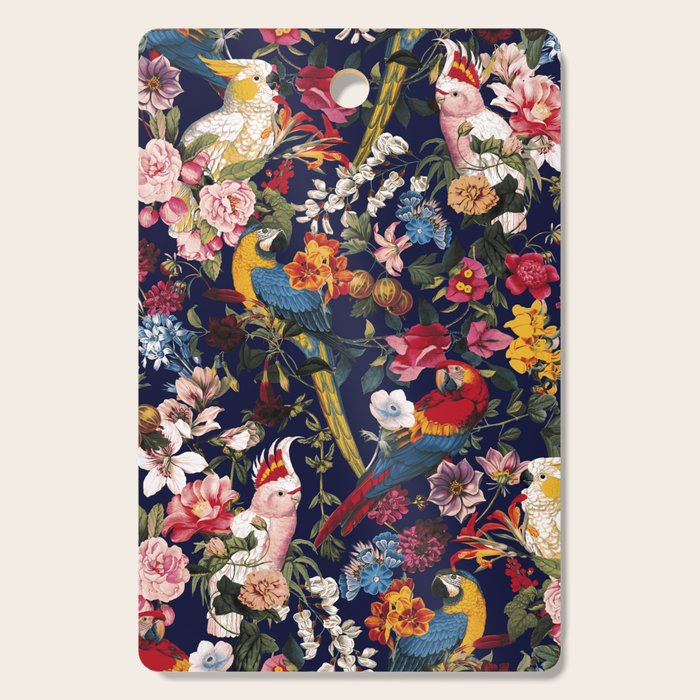Tropical Birds of the Jungle Cutting Board Gallery Image 1